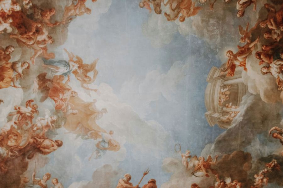 Baroque Ceiling Fresco — Palace of Versailles, c.17th Century
