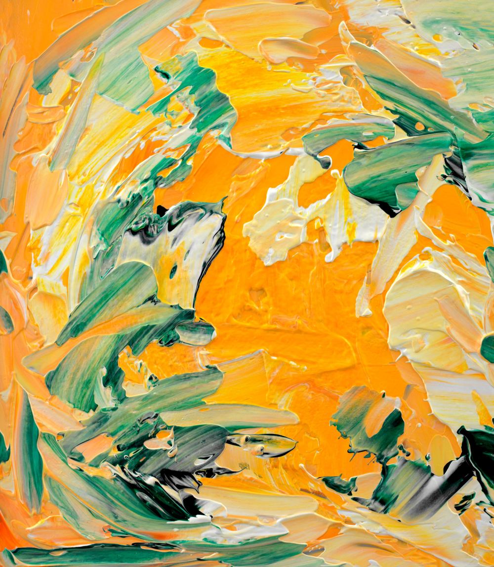 Abstract expressionist painting — oil on canvas
